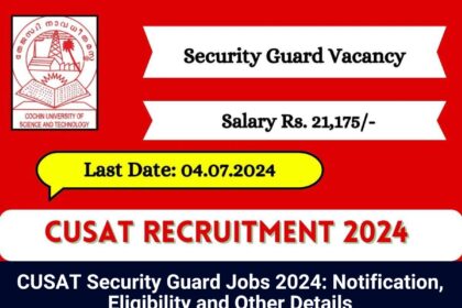 CUSAT Jobs 2024